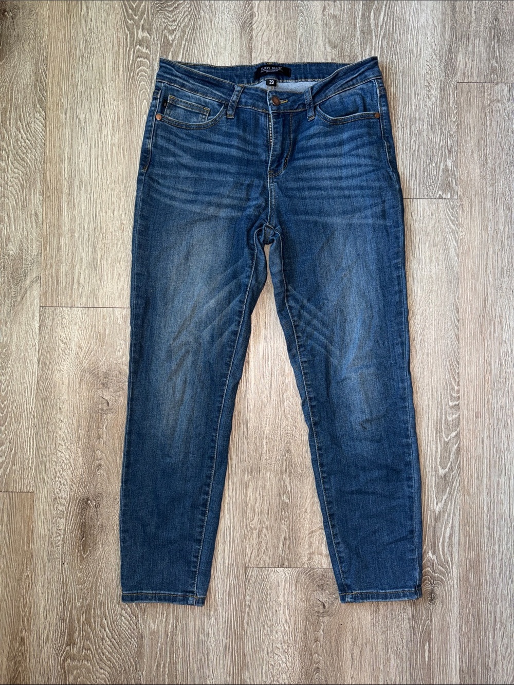 Judy Blue Women's Ankle Skinny Jeans in Dark Indigo Wash size 29 stretch denim
